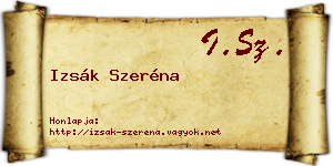 Izsák Szeréna névjegykártya